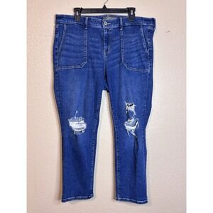 TORRID Feel the Fit Bombshell Skinny Premium Stretch Jeans SZ 18R Distressed